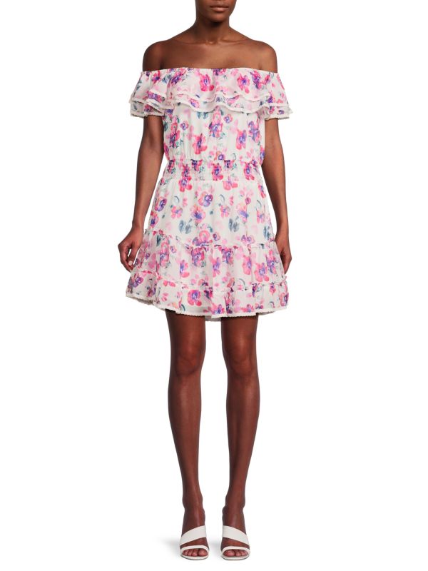 Allison New York Floral Off Shoulder Mini Dress